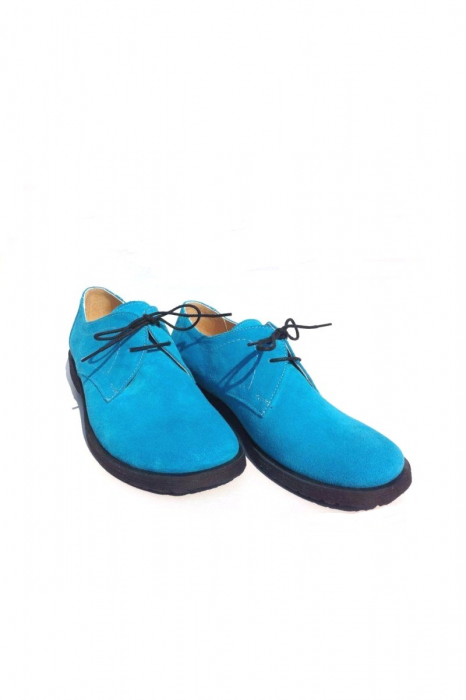 Pantofi din piele intoarsa Pax Turquoise [2]